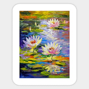 Water lilies in the pond Sticker